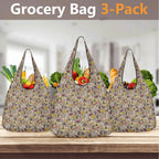 Pretty Moths 3 Pack of Foldable Shopping Bags Printed Offshore
