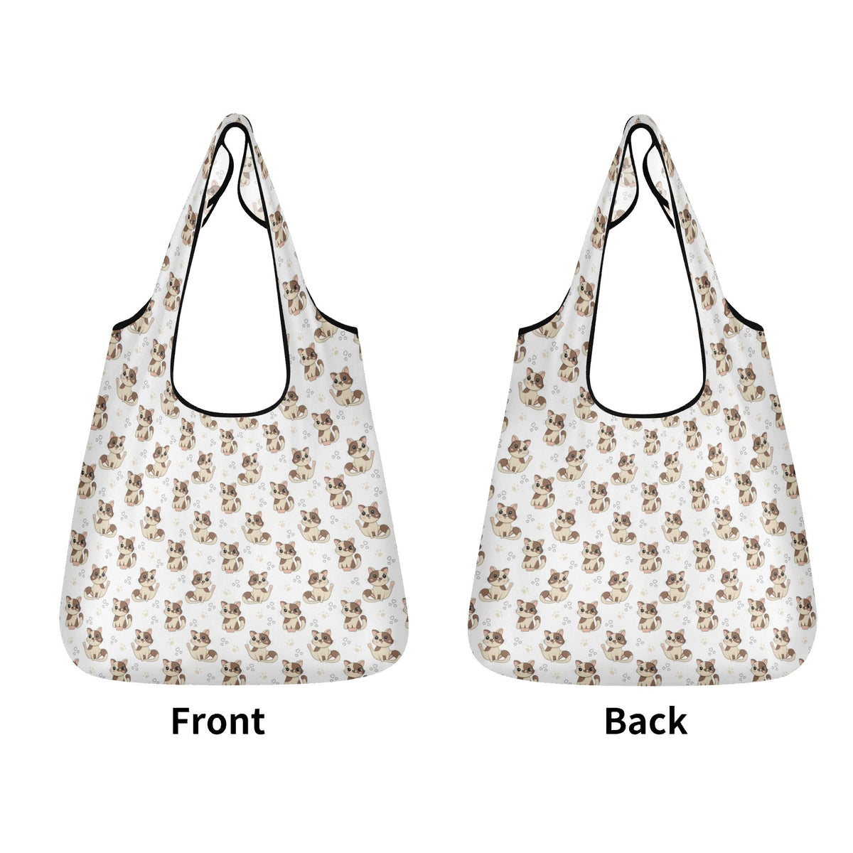 Cheeky Cats 3 Pack of Foldable Shopping Bags Printed Offshore