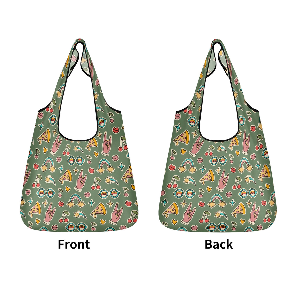 Groovy Retro Pack of Foldable Shopping Bags Printed Offshore
