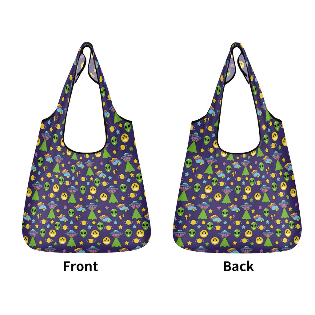 Groovy Alien 3 Pack of Foldable Shopping Bags Printed Offshore