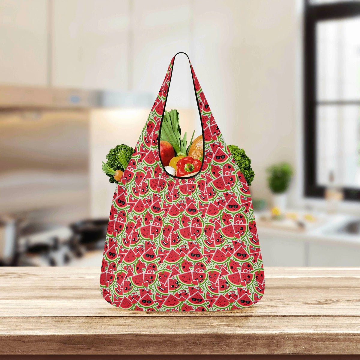 Busy Watermelon 3 Pack of Foldable Shopping Bags Printed Offshore