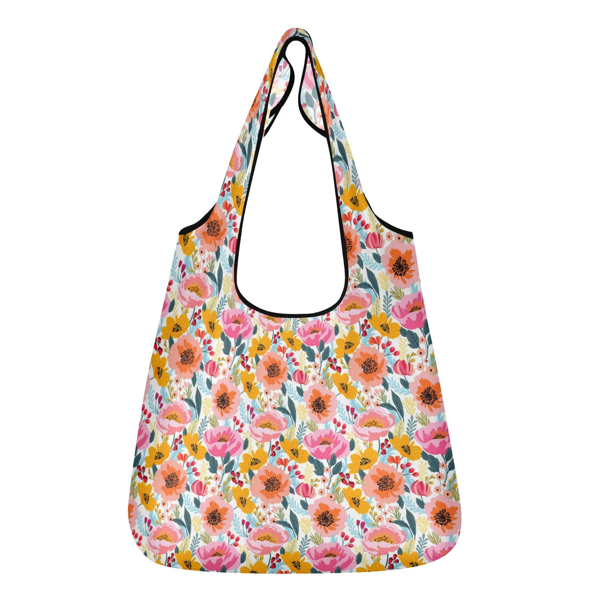 Bright And Colourful Flowers 3 Pack of Foldable Shopping Bags Default Title Printed Offshore