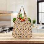 Abstract Floral 3 Pack of Foldable Shopping Bags Printed Offshore