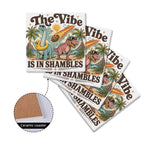 The Vibe Is In Shambles Dinosaurs Square Ceramic Coasters 4 Pcs Square Ceramic Coaster 4pcs Printed Offshore