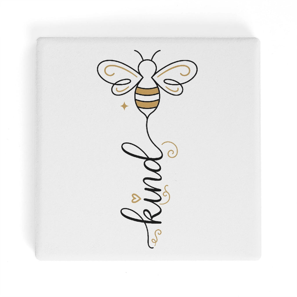 Bee Kind Square Ceramic Coasters 4 Pcs Square Ceramic Coaster 4pcs Printed Offshore