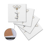 Bee Kind Square Ceramic Coasters 4 Pcs Square Ceramic Coaster 4pcs Printed Offshore