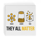 Solid Liquid Gas They All Matter Square Ceramic Coasters 4 Pcs Square Ceramic Coaster 4pcs Printed Offshore