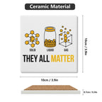 Solid Liquid Gas They All Matter Square Ceramic Coasters 4 Pcs Square Ceramic Coaster 4pcs Printed Offshore