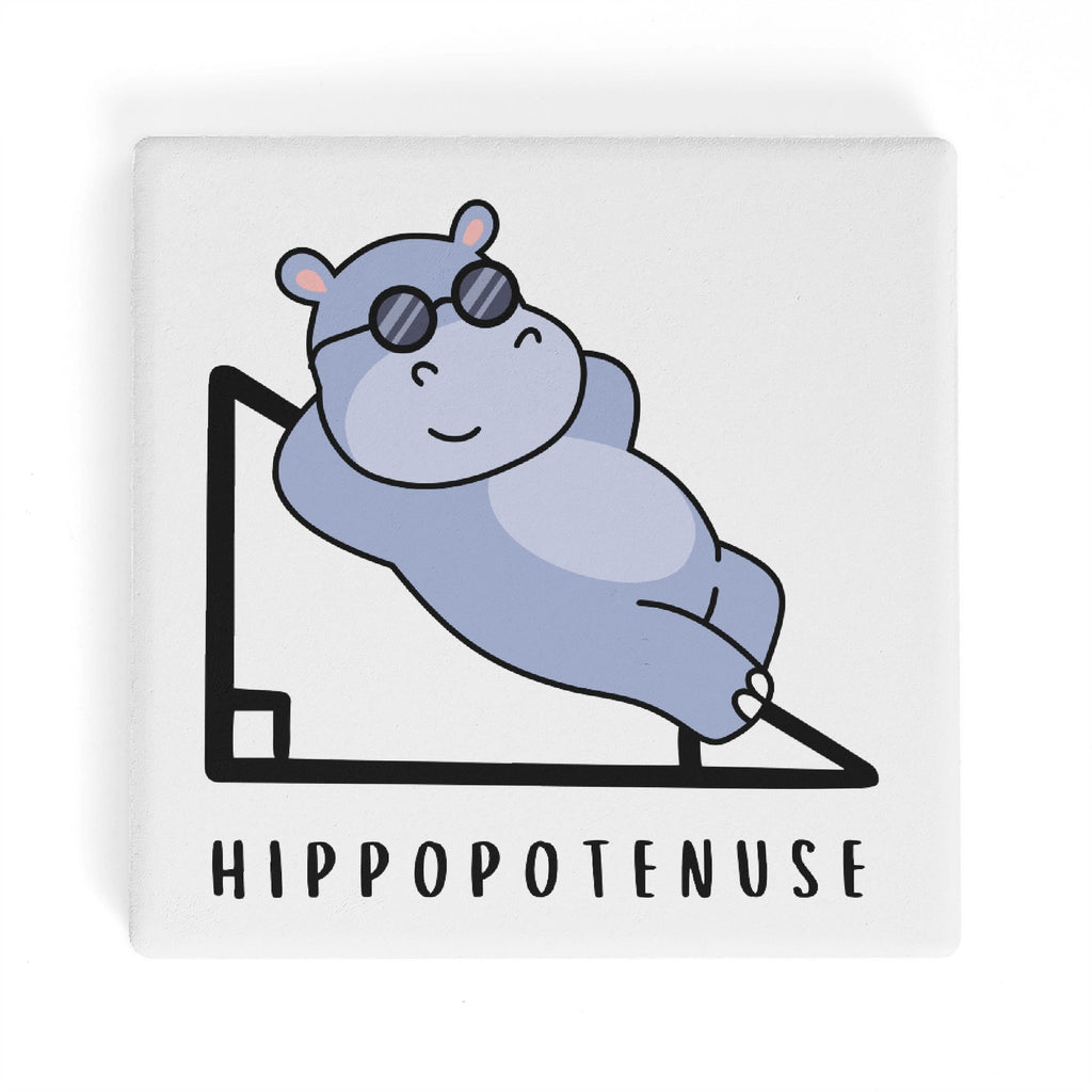 Hippopotenuse Hippo Hypotenuse Square Ceramic Coasters 4 Pcs Square Ceramic Coaster 4pcs Printed Offshore