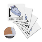Hippopotenuse Hippo Hypotenuse Square Ceramic Coasters 4 Pcs Square Ceramic Coaster 4pcs Printed Offshore