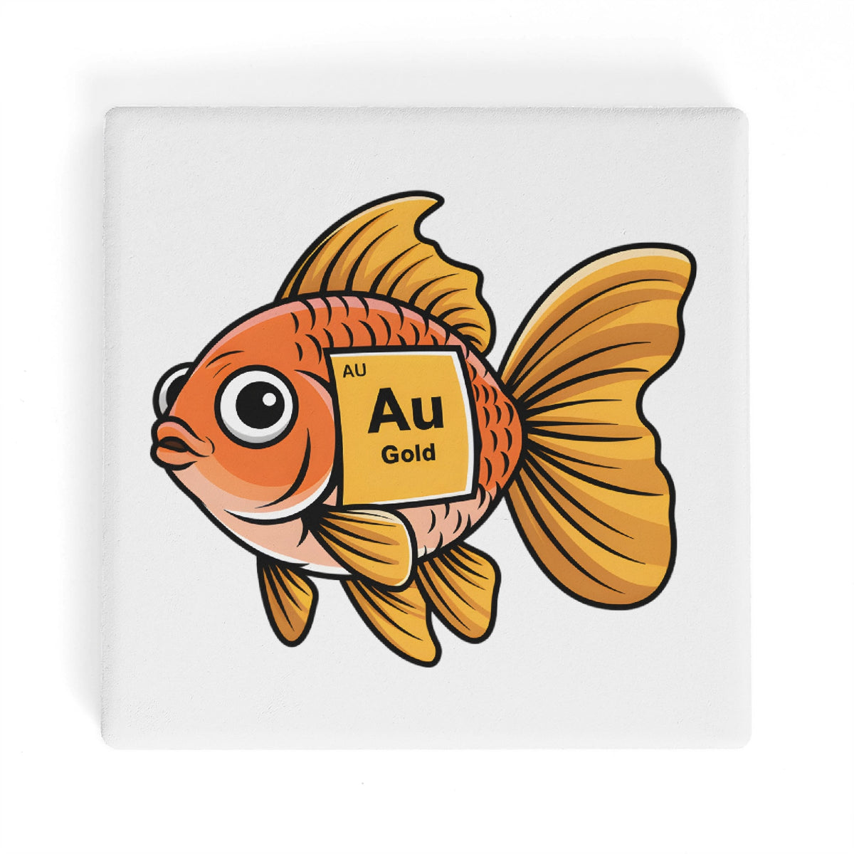 Gold Fish Periodic Table Square Ceramic Coasters 4 Pcs Square Ceramic Coaster 4pcs Printed Offshore