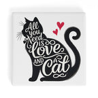 All You Need Is Love And A Cat Square Ceramic Coasters 4 Pcs Square Ceramic Coaster 4pcs Printed Offshore
