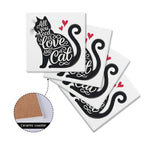 All You Need Is Love And A Cat Square Ceramic Coasters 4 Pcs Square Ceramic Coaster 4pcs Printed Offshore