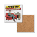 I Put The Pro In Procrastination Square Ceramic Coasters 4 Pcs Default Title Square Ceramic Coaster 4pcs Printed Offshore