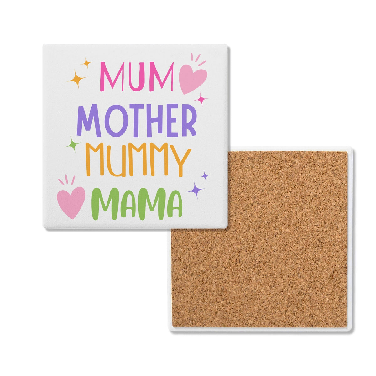 Mum Mother Mummy Mama Square Ceramic Coasters 4 Pcs Default Title Square Ceramic Coaster 4pcs Printed Offshore