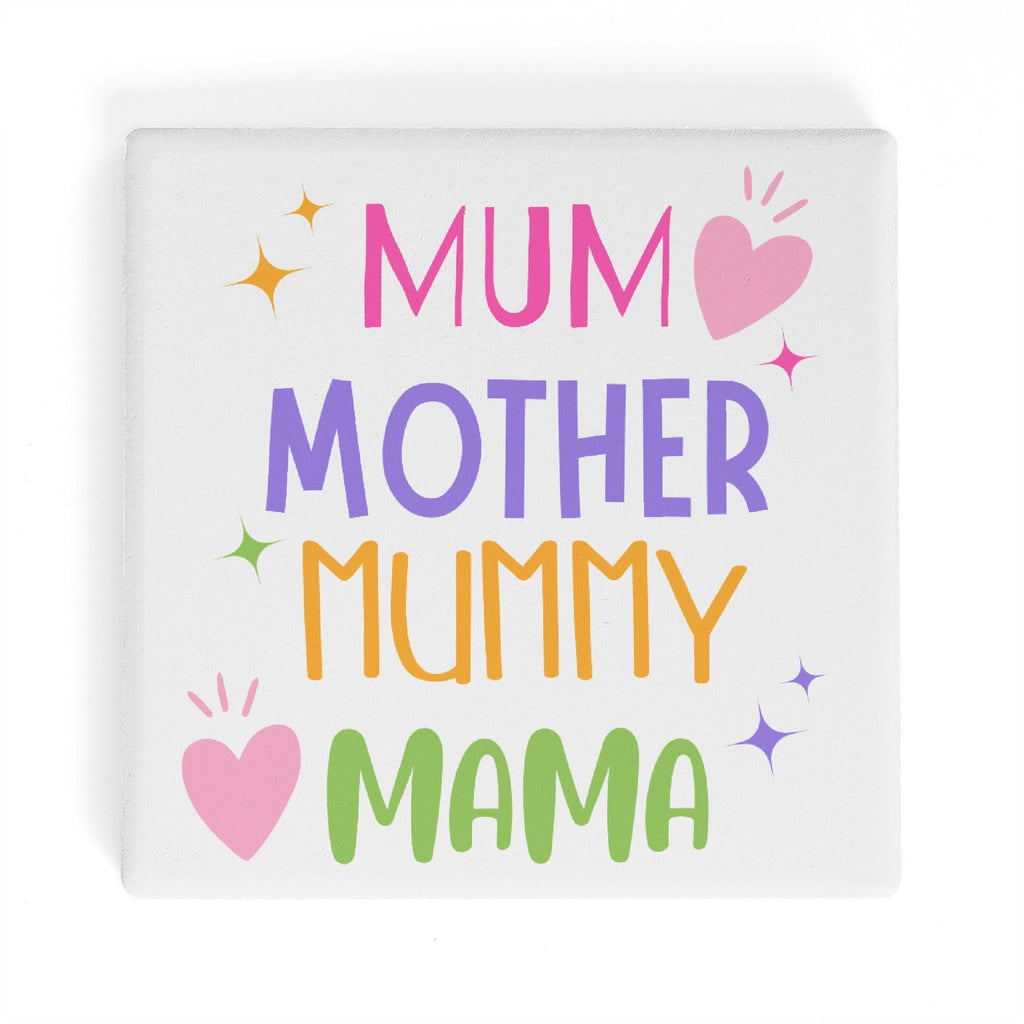 Mum Mother Mummy Mama Square Ceramic Coasters 4 Pcs Square Ceramic Coaster 4pcs Printed Offshore