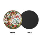 Christmas Mix 1 Round Rubber Drink Coasters Set of 4 Round Rubber Coaster Set Christmas Printed Offshore