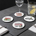 Christmas Mix 3 Round Rubber Drink Coasters Set of 4 Default Title Round Rubber Coaster Set Christmas Printed Offshore