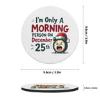 Christmas Mix 3 Round Rubber Drink Coasters Set of 4 Round Rubber Coaster Set Christmas Printed Offshore