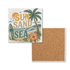 Sun Sand And Sea Square Ceramic Coasters 4 Pcs Default Title Square Ceramic Coaster 4pcs Printed Offshore