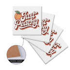 Just Peachy Square Ceramic Coasters 4 Pcs Square Ceramic Coaster 4pcs Printed Offshore