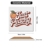 Just Peachy Square Ceramic Coasters 4 Pcs Square Ceramic Coaster 4pcs Printed Offshore