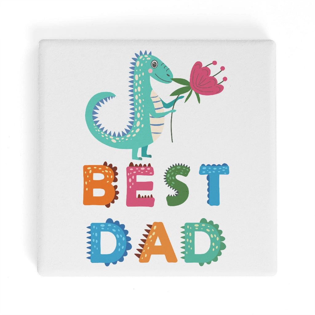 Best Dad Dinosaur Square Ceramic Coasters 4 Pcs Square Ceramic Coaster 4pcs Printed Offshore