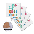 Best Dad Dinosaur Square Ceramic Coasters 4 Pcs Square Ceramic Coaster 4pcs Printed Offshore