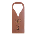 Bee Kind PU Leather Wine Bag Brown PU Leather Wine Bag Printed Offshore