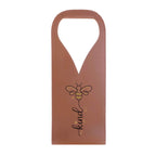 Bee Kind PU Leather Wine Bag Brown PU Leather Wine Bag Printed Offshore