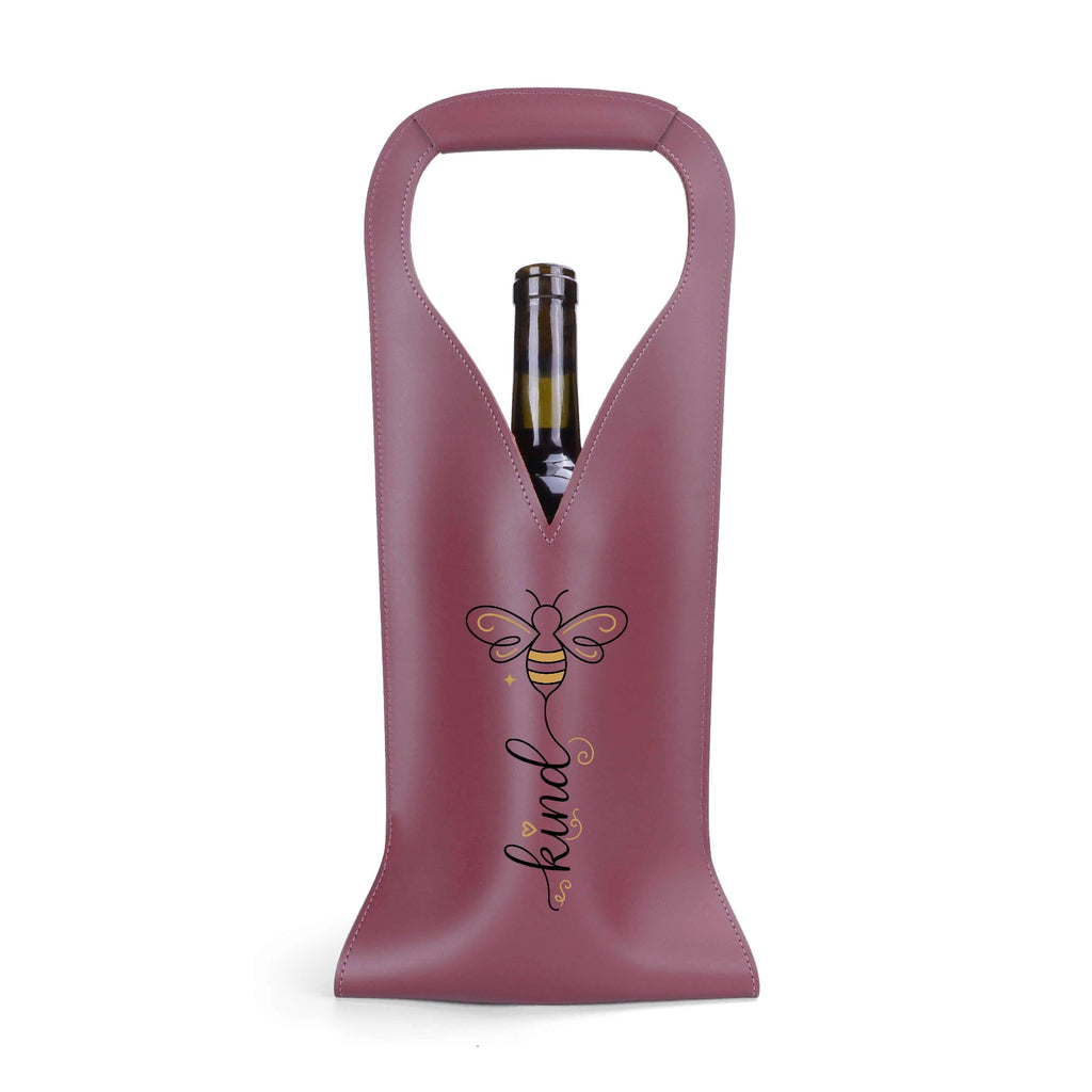 Bee Kind PU Leather Wine Bag PU Leather Wine Bag Printed Offshore