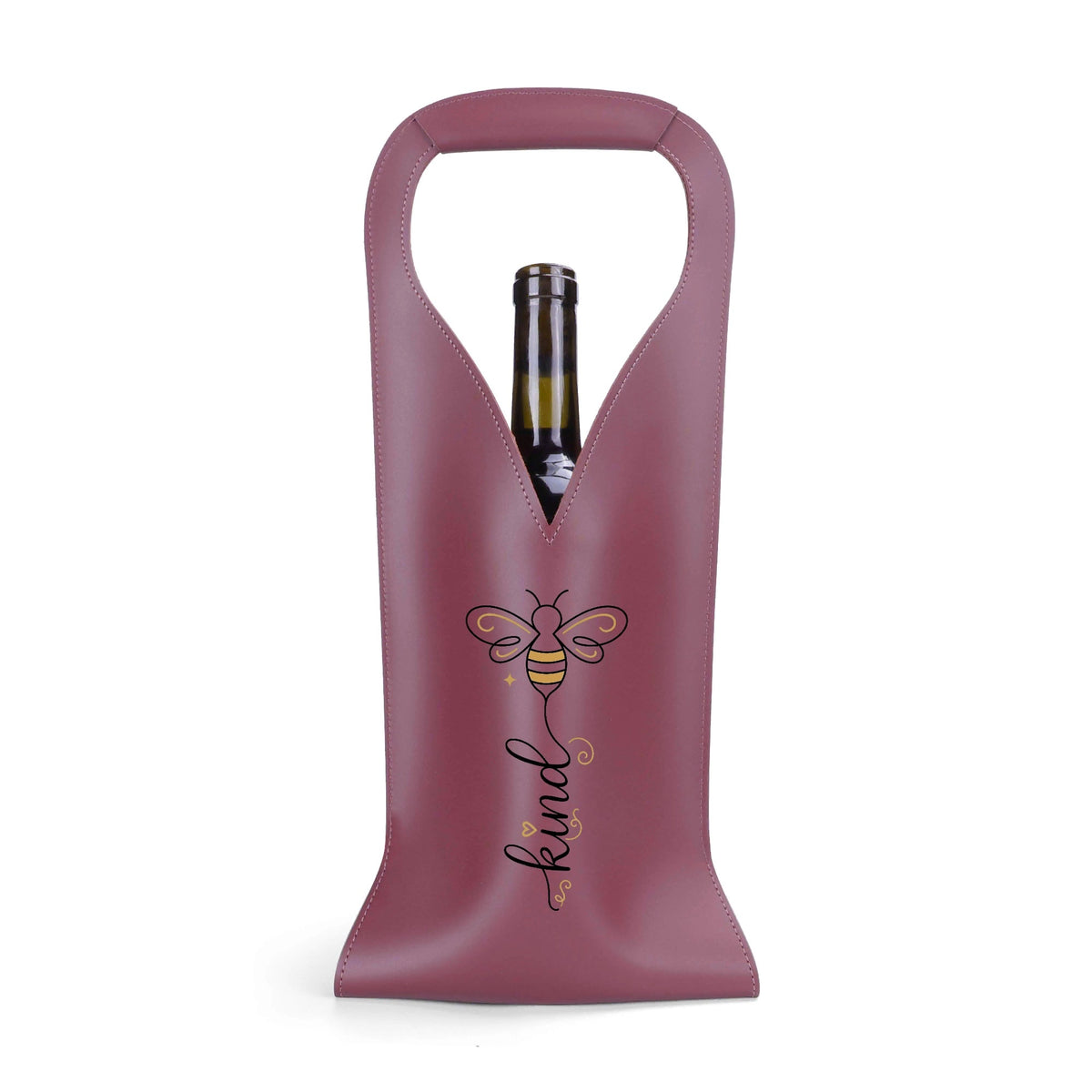 Bee Kind PU Leather Wine Bag PU Leather Wine Bag Printed Offshore