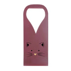 Cat Gold Heart Nose PU Leather Wine Bag Maroon PU Leather Wine Bag Printed Offshore