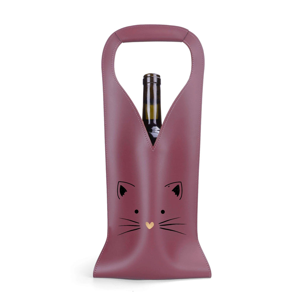 Cat Gold Heart Nose PU Leather Wine Bag PU Leather Wine Bag Printed Offshore