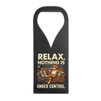 Relax Nothing Is Under Control Cat PU Leather Wine Bag Default Title PU Leather Wine Bag Printed Offshore