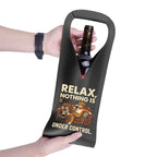 Relax Nothing Is Under Control Cat PU Leather Wine Bag PU Leather Wine Bag Printed Offshore
