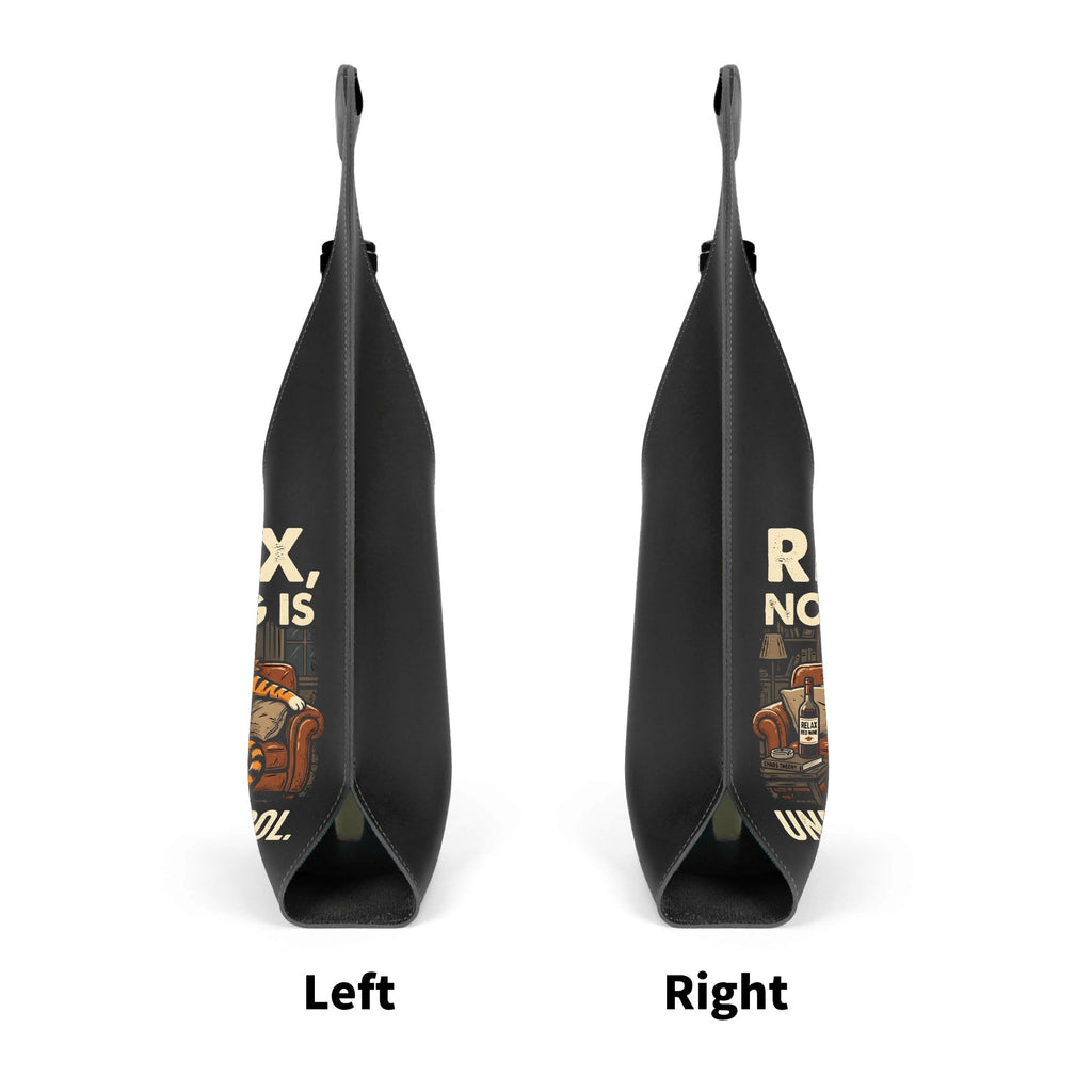 Relax Nothing Is Under Control Cat PU Leather Wine Bag PU Leather Wine Bag Printed Offshore
