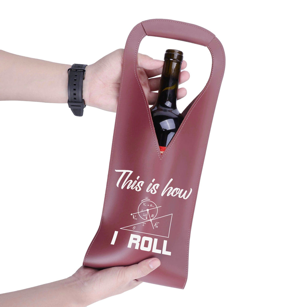 This Is How I Roll Physics PU Leather Wine Bag PU Leather Wine Bag Printed Offshore