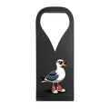 Seagull With Sunglasses And High Tops PU Leather Wine Bag Black PU Leather Wine Bag Printed Offshore