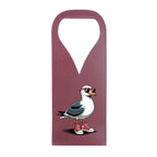 Seagull With Sunglasses And High Tops PU Leather Wine Bag Maroon PU Leather Wine Bag Printed Offshore