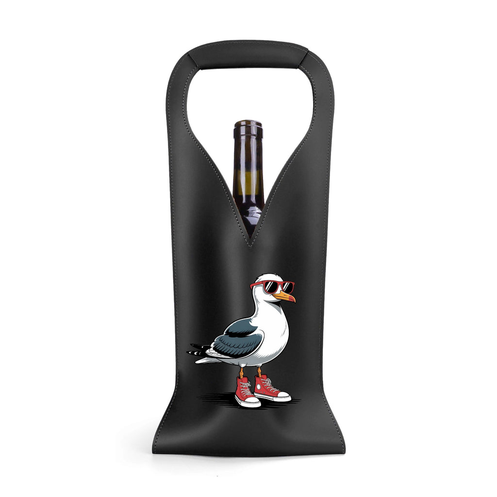Seagull With Sunglasses And High Tops PU Leather Wine Bag PU Leather Wine Bag Printed Offshore