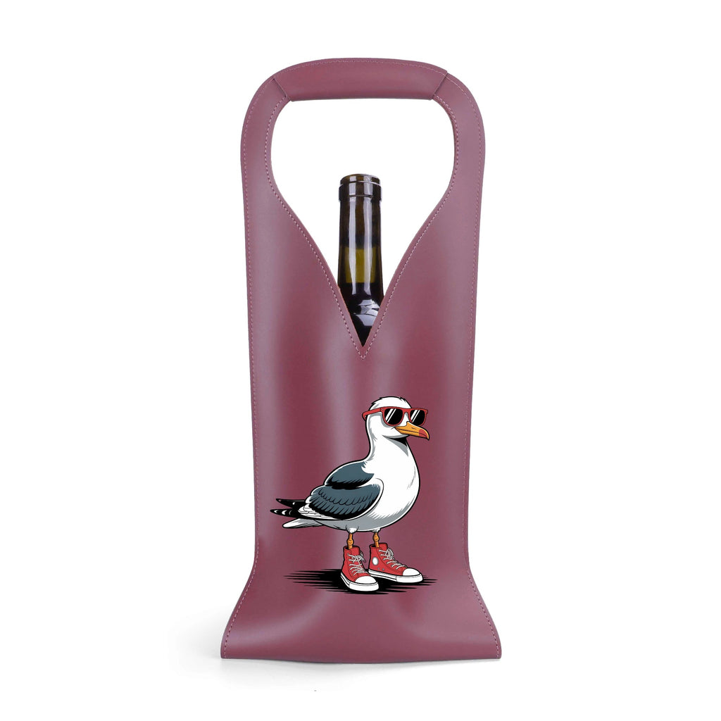 Seagull With Sunglasses And High Tops PU Leather Wine Bag PU Leather Wine Bag Printed Offshore