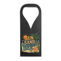 Sun Sand And Sea PU Leather Wine Bag Black PU Leather Wine Bag Printed Offshore