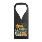 Sun Sand And Sea PU Leather Wine Bag Black PU Leather Wine Bag Printed Offshore