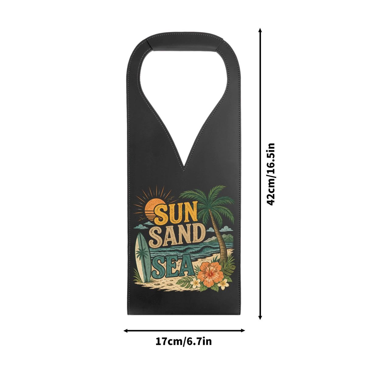 Sun Sand And Sea PU Leather Wine Bag PU Leather Wine Bag Printed Offshore