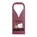Dramatic Rainbow Unicorn Goose PU Leather Wine Bag Maroon PU Leather Wine Bag Printed Offshore