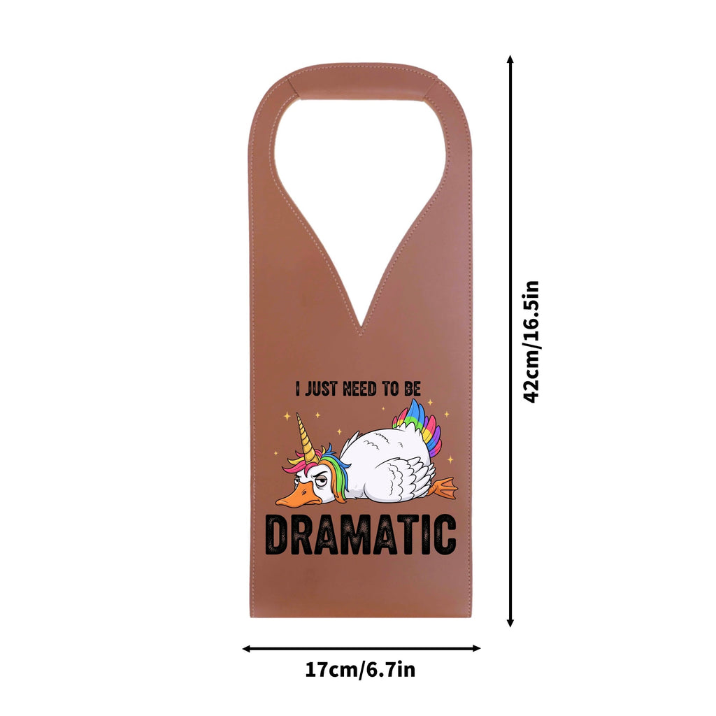 Dramatic Rainbow Unicorn Goose PU Leather Wine Bag PU Leather Wine Bag Printed Offshore
