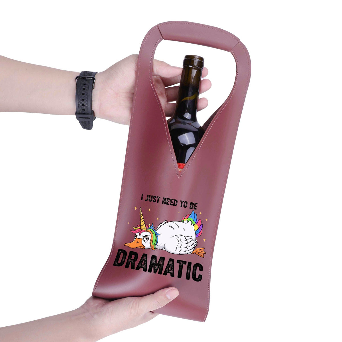 Dramatic Rainbow Unicorn Goose PU Leather Wine Bag PU Leather Wine Bag Printed Offshore