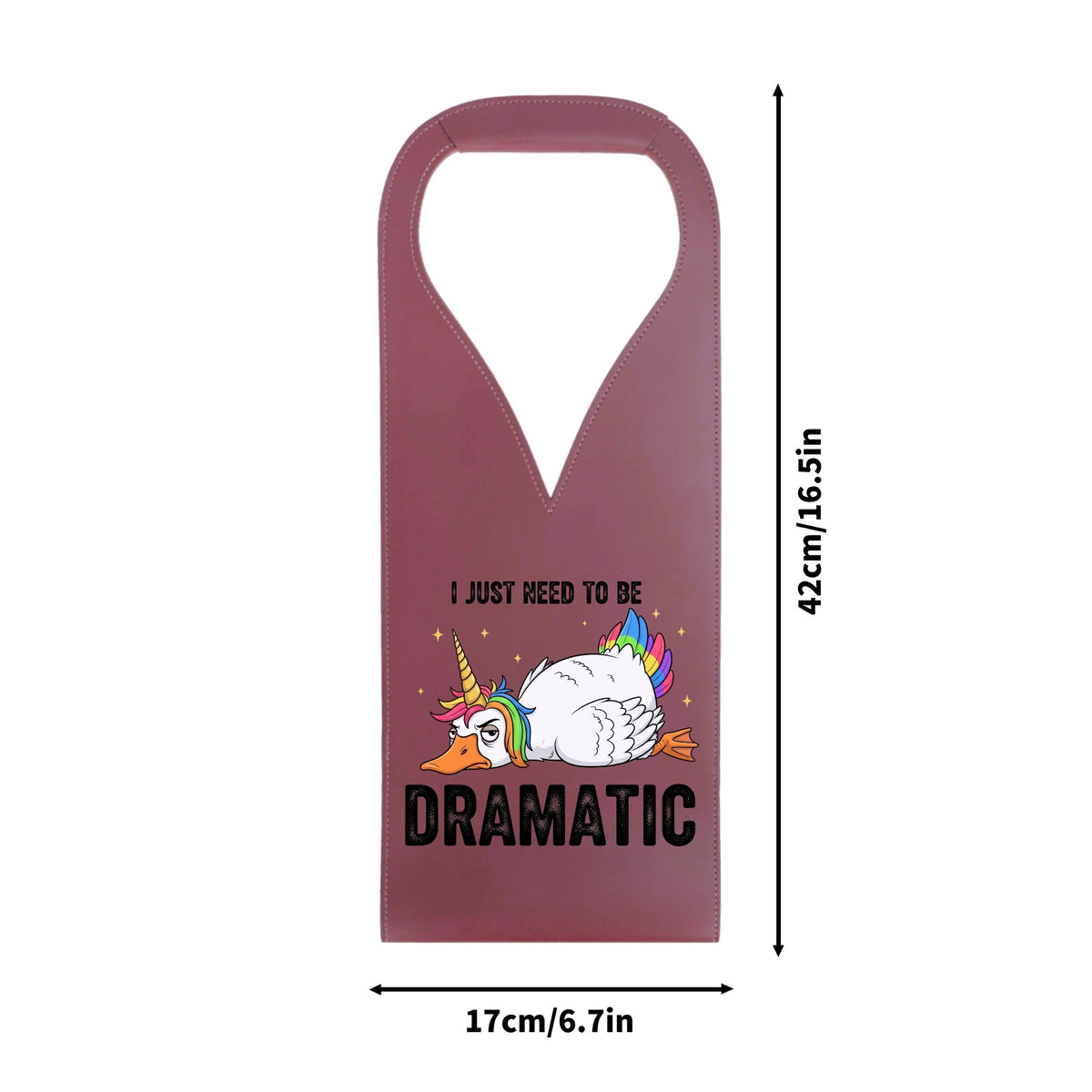 Dramatic Rainbow Unicorn Goose PU Leather Wine Bag PU Leather Wine Bag Printed Offshore