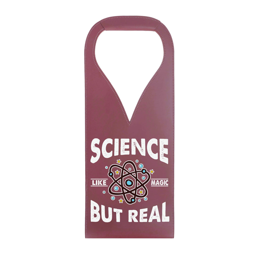 Science Like Magic But Real PU Leather Wine Bag Maroon PU Leather Wine Bag Printed Offshore